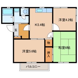 カーサ横山の物件間取画像